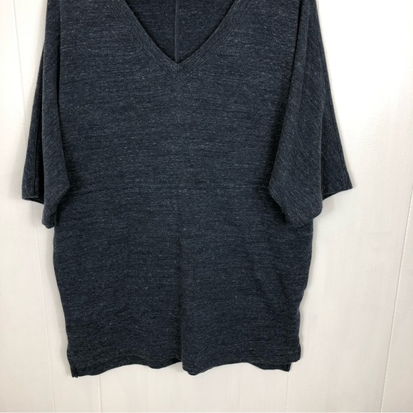 Community Heathered Blue Double Layered Oversized T-Shirt Sz M - Picture 4 of 8